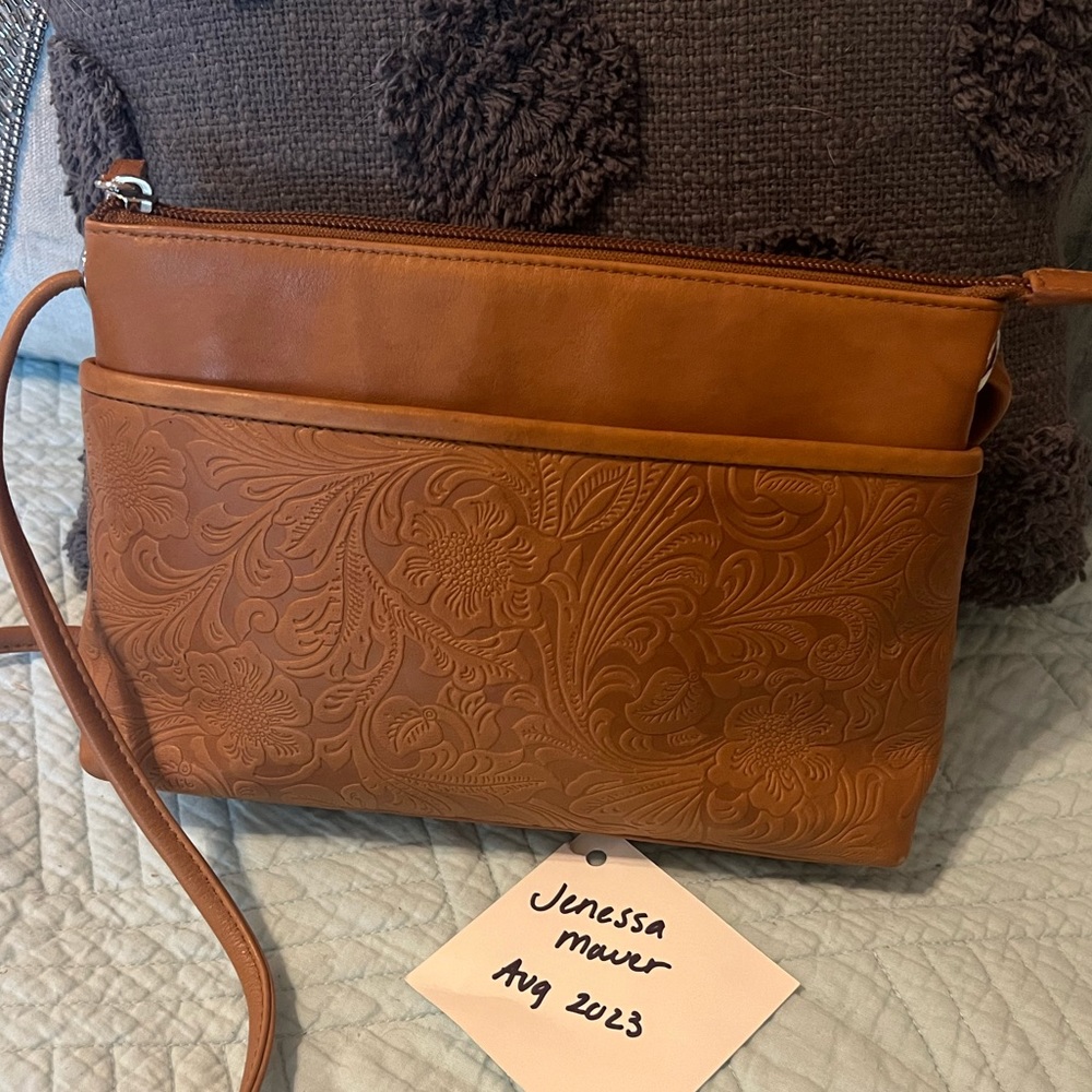 Brown Leather Crossbody Purse